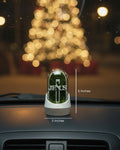 Holy Cross Car Dome with Aromatherapy Edition, a stylish terrarium featuring lush greenery and essential oil diffuser.