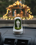 Jesus's Car Dome with Aromatherapy Edition terrarium showcasing vibrant greenery and essential oils.