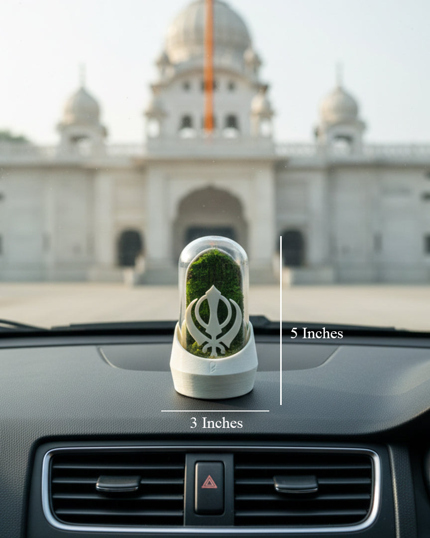 Khanda's Car Dome with Aromatherapy Edition featuring lush green plants and calming essential oils.