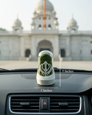 Khanda's Car Dome with Aromatherapy Edition featuring lush green plants and calming essential oils.