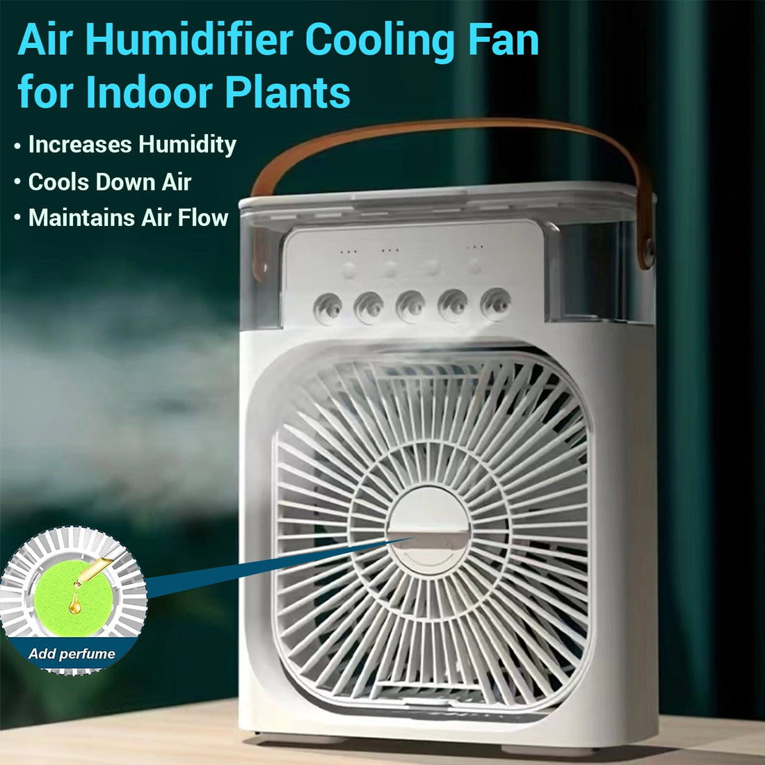 Plants Humidifier Fan - Protects from Heat and Helps plants thrive. - Perfect Plants
